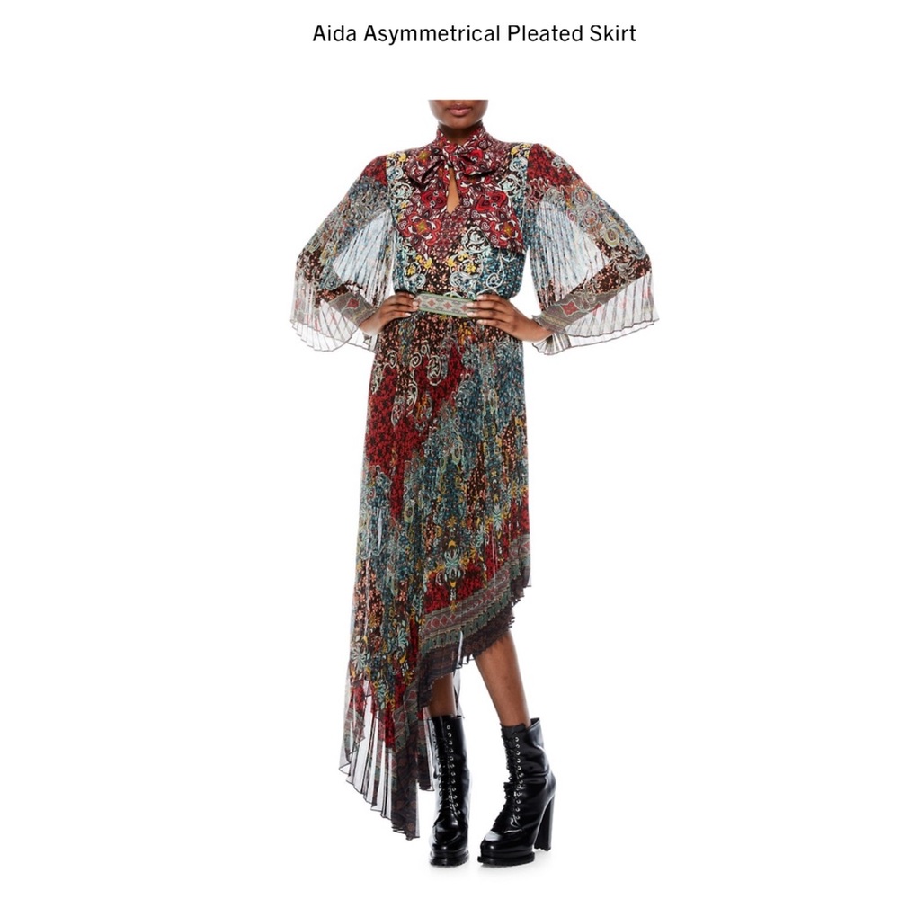 Alice + Olivia Asymmetrical Midi Skirt NWT